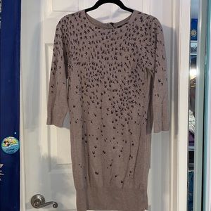 Birds in flight sweater dress